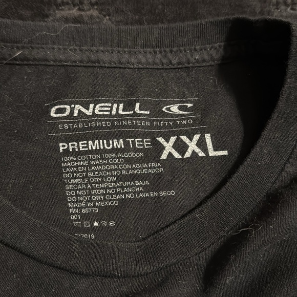 O’Neill black T-shirt, size XXL - Picture 2 of 3